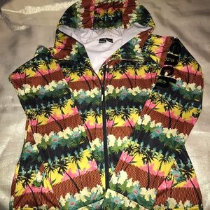 Beautiful vintage-feel tropical theme hoodie